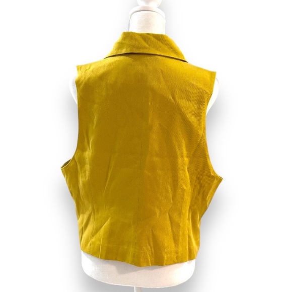Free People Gabbie Vest Mustard Yellow Size NWOT - Picture 7 of 9